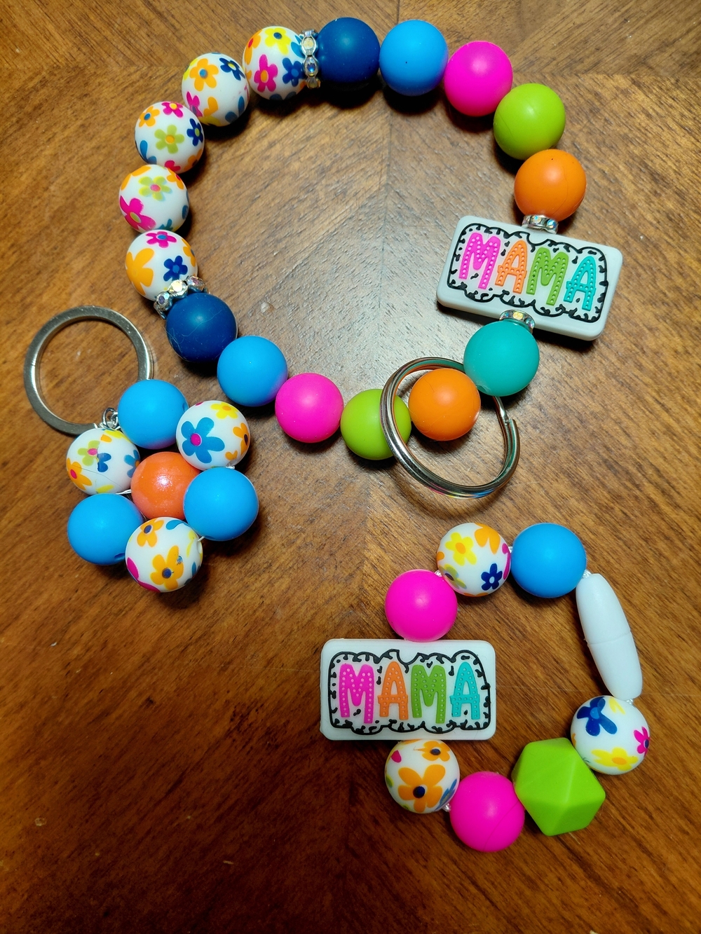 Mama Beaded Keychain Set